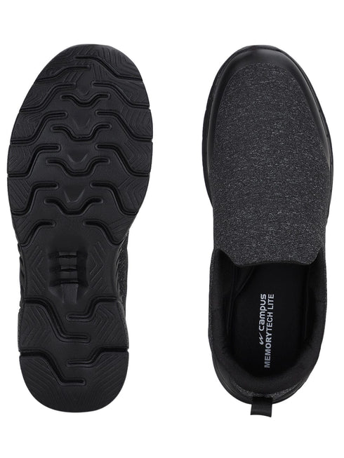 QUBA Black Men's Walking Shoes
